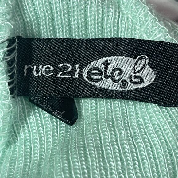 Rue 21 Ribbed Beanie Womens OS Mint Green Hat Ribbed - Picture 2 of 8